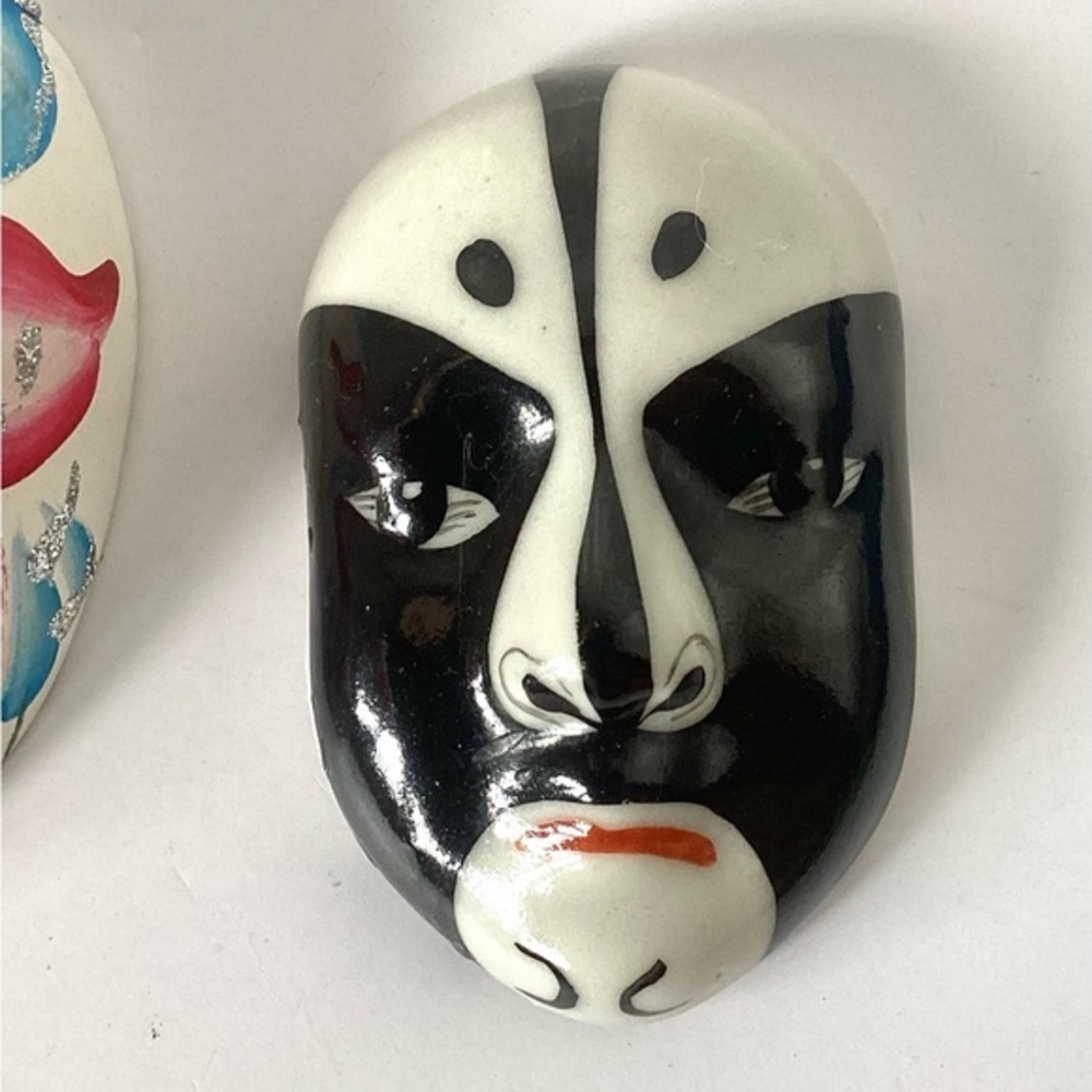 Vintage Ceramic Face Mask Decoration Italy Chinese Homeware - Picture 4 of 8